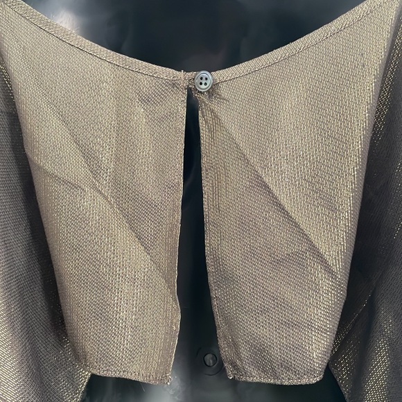 Elizabeth & James Metallic Gold Cocktail Dress Size L - Picture 8 of 13